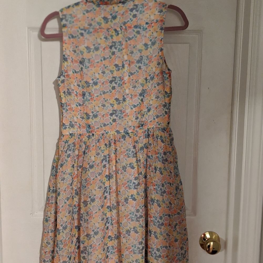 French Connection Flowy Button-Up Sleeveless Dress - image 3